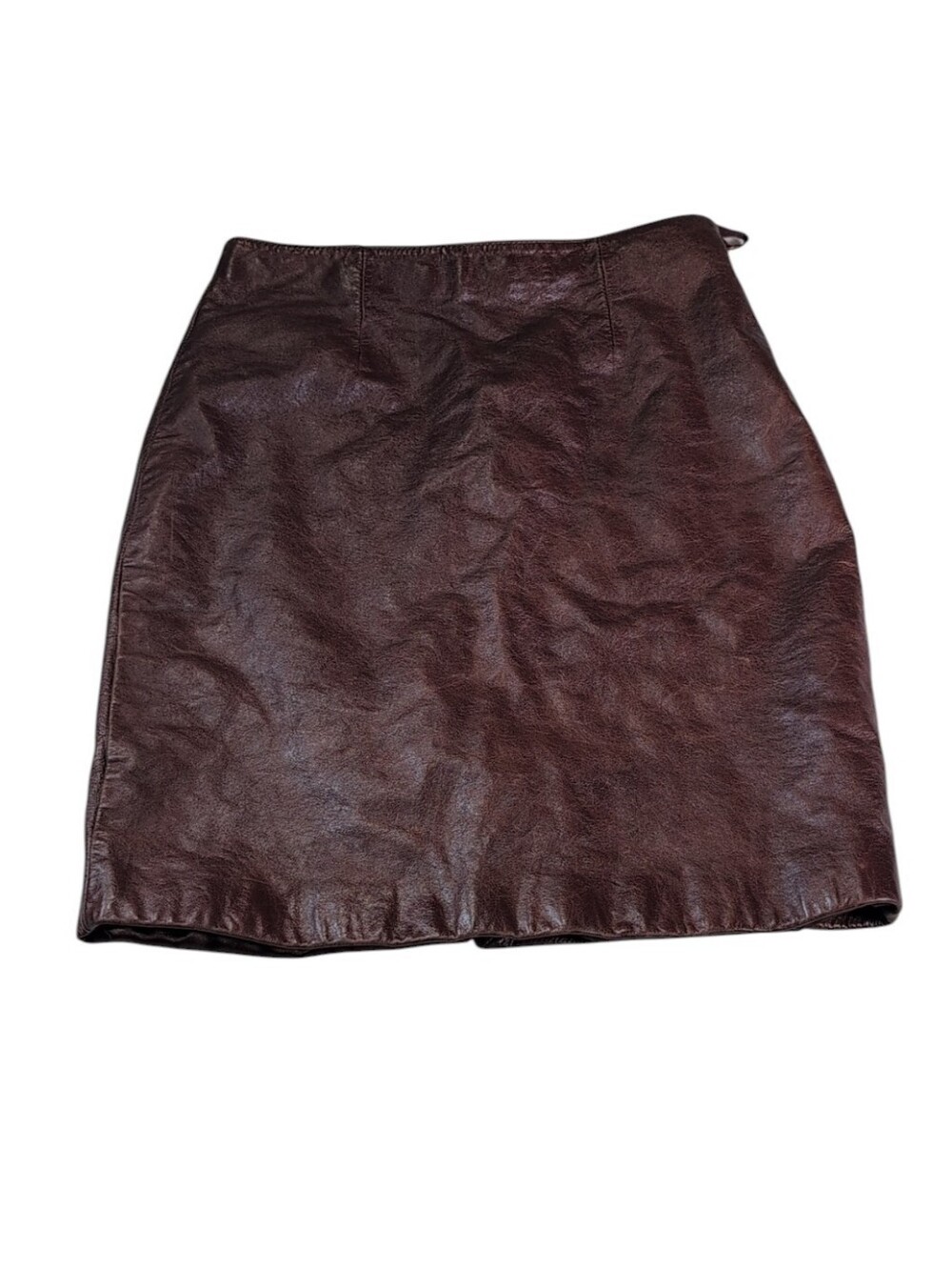 Wilsons Leather Pelle Studios Brown Leather Pencil Skirt Size 6